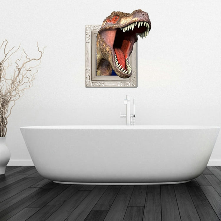 3D Dinosaur Bathroom Art Stickers, Size: 69 x 58 x 0.3 cm