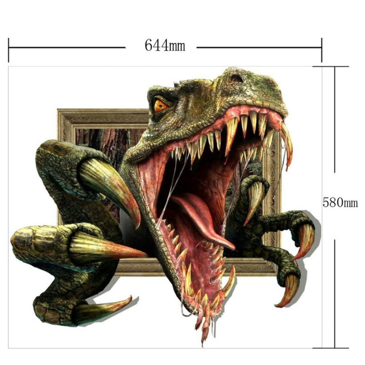 3D Dinosaur Removable Bathroom Art Stickers, Size: 64.4 x 58 x 0.3 cm