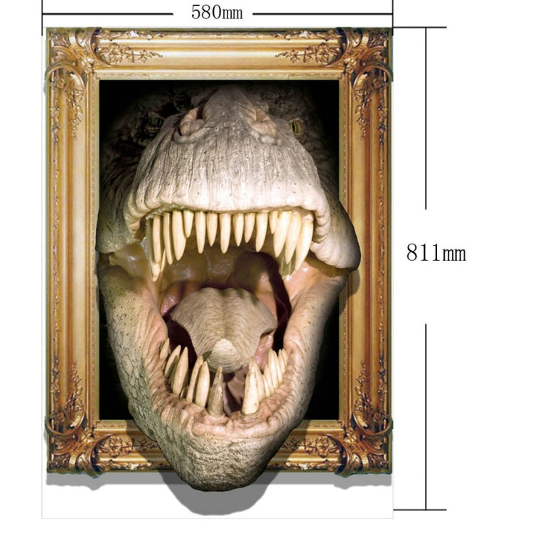 3D Dinosaur Mouth Removable Bathroom Art Stickers, Size: 81.1 x 58 x 0.3 cm