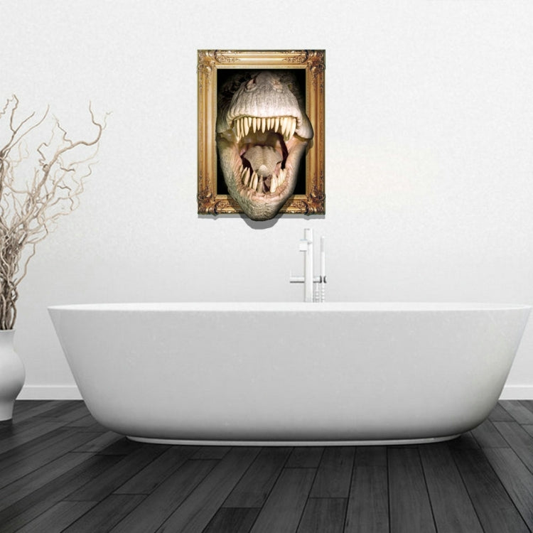 3D Dinosaur Mouth Removable Bathroom Art Stickers, Size: 81.1 x 58 x 0.3 cm