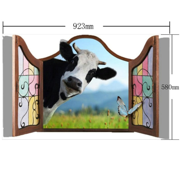3D Cow Removable Bathroom Art Stickers, Size: 92.3 x 58 x 0.3 cm