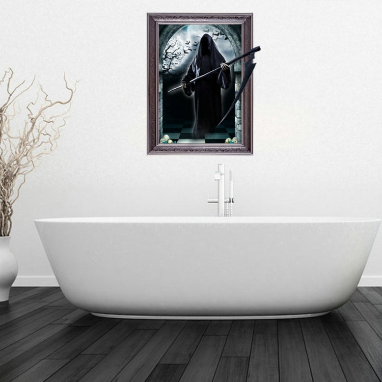 3D Grim Reaper Bathroom Art Stickers, Size: 69.7 x 58 x 0.3 cm