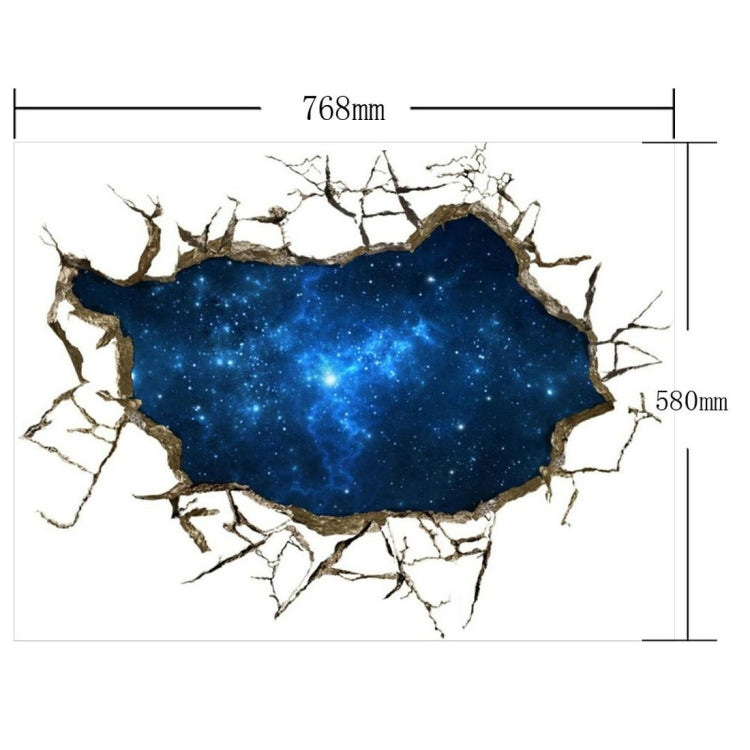 3D Starry Sky Removable Bathroom Art Stickers, Size: 76.8 x 58 x 0.3 cm