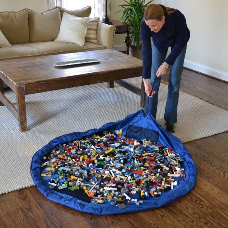 Foldable Kid Toys Storage Bag, Size:1.5 x 1.5m(Dark Blue)