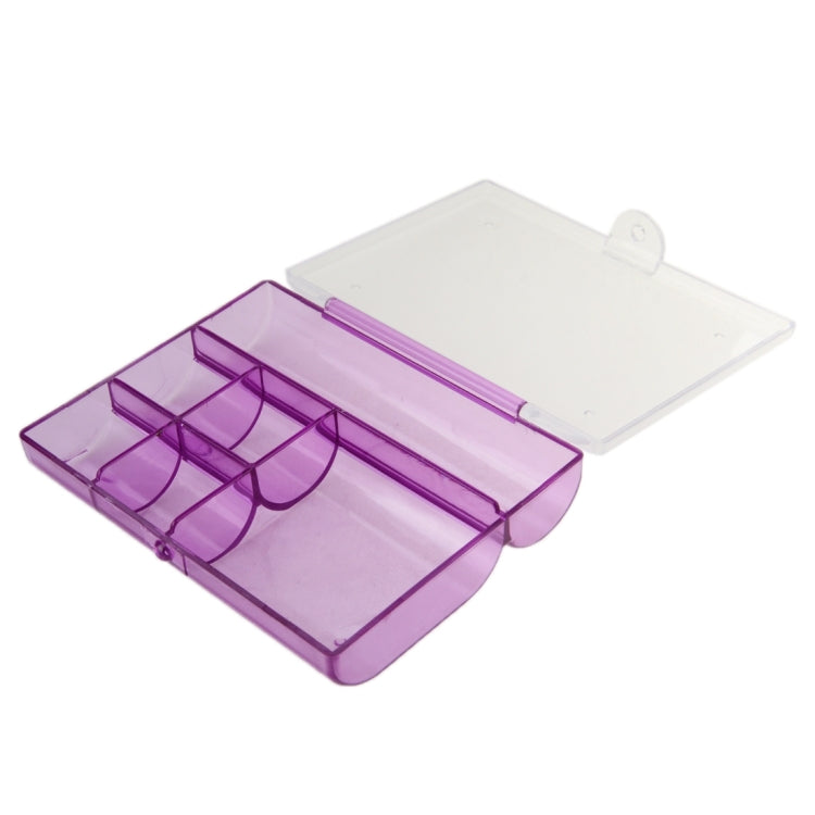 Transparent Plastics Jewelry Box(Purple)