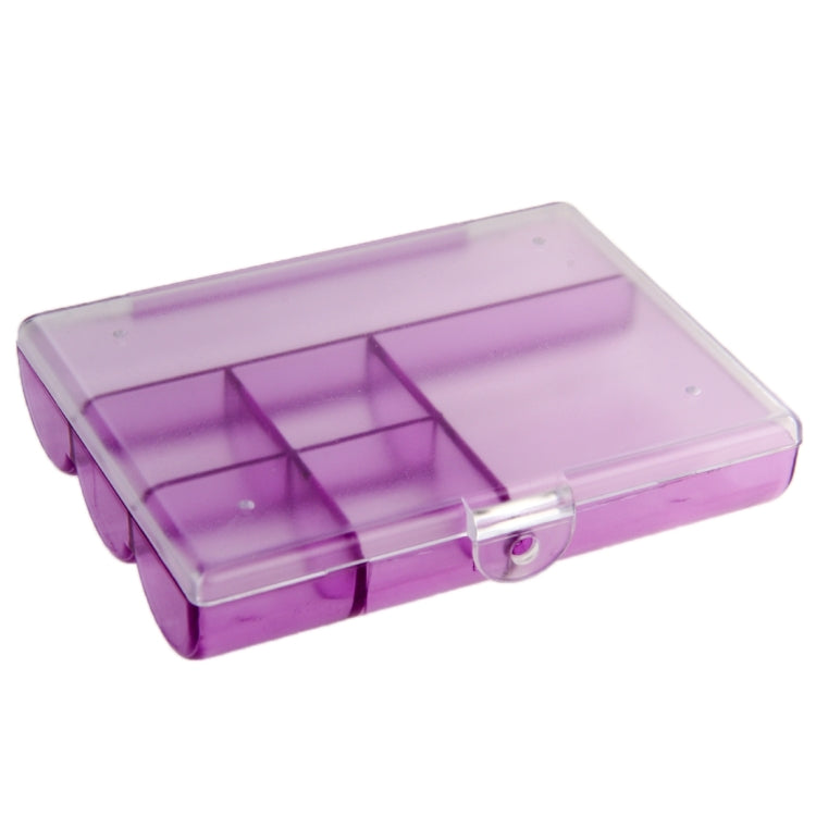 Transparent Plastics Jewelry Box(Purple)