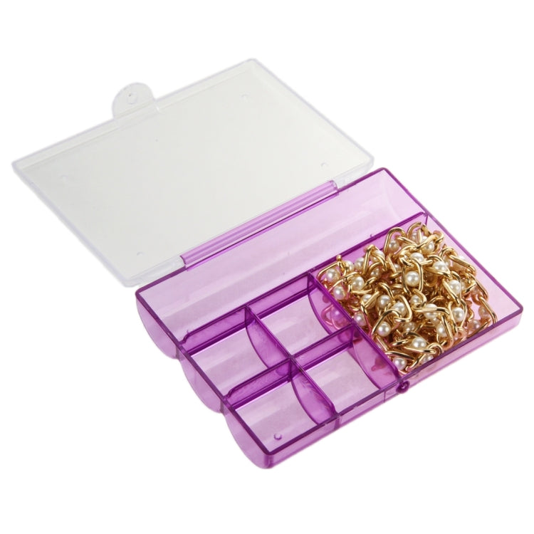 Transparent Plastics Jewelry Box(Purple)