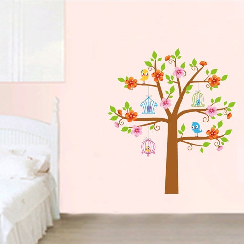 DIY Fashion Self Adhesive PVC Removable Wall Stickers / House Interior Decoration Pictures -- Tree & Birds, Size : 70cm x 50cm