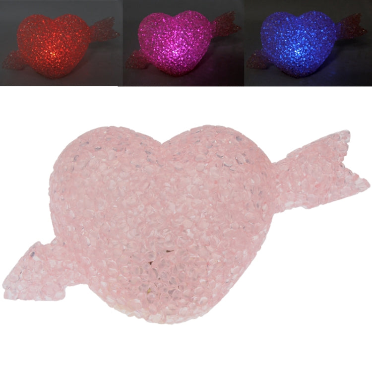 Heart Shape Variable Color LED Night Light(Pink)