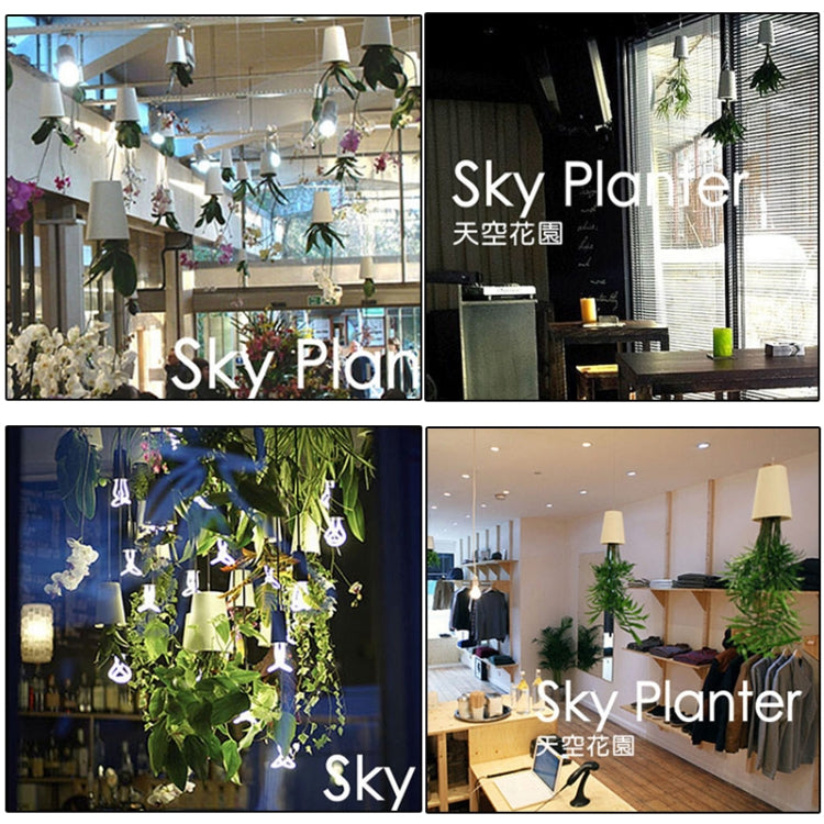 Sky Planter Hanging Flower Pot Upside-Down Plant Pot(Black)