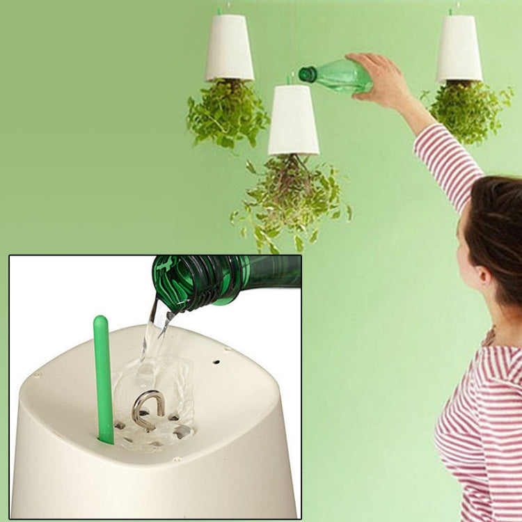 Sky Planter Hanging Flower Pot Upside-Down Plant Pot(Black)