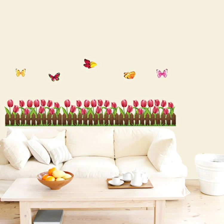 DIY Fashion Self Adhesive PVC Removable Wall Stickers / House Interior Decoration Pictures -- Rose & Butterfly, Size: 70cm x 50cm