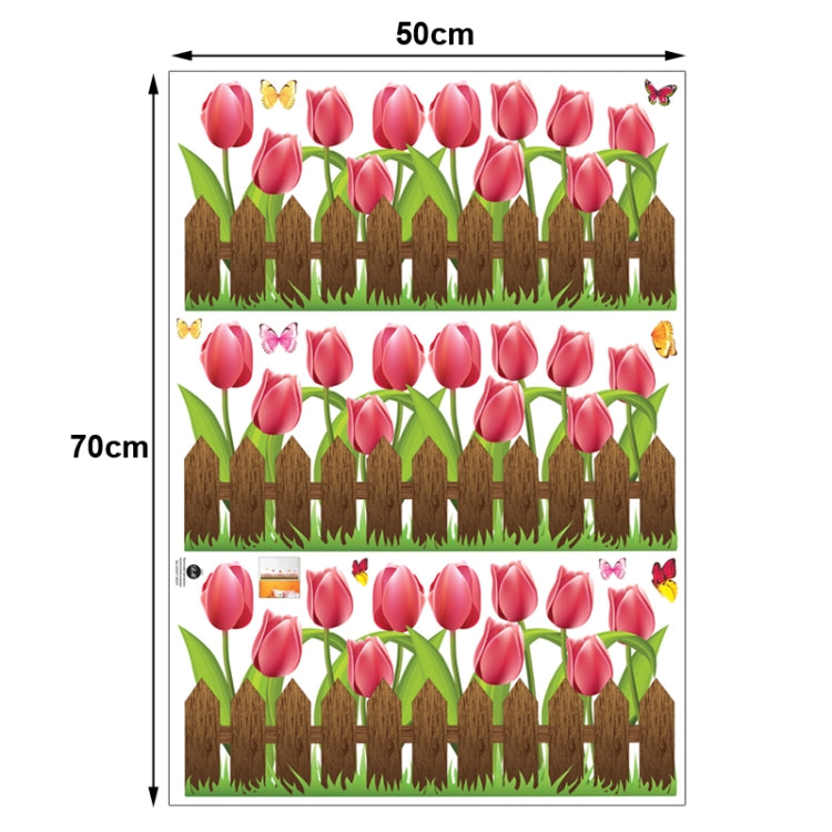 DIY Fashion Self Adhesive PVC Removable Wall Stickers / House Interior Decoration Pictures -- Rose & Butterfly, Size: 70cm x 50cm