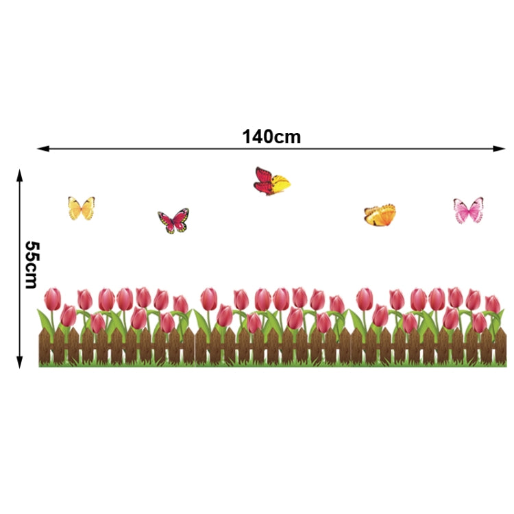 DIY Fashion Self Adhesive PVC Removable Wall Stickers / House Interior Decoration Pictures -- Rose & Butterfly, Size: 70cm x 50cm