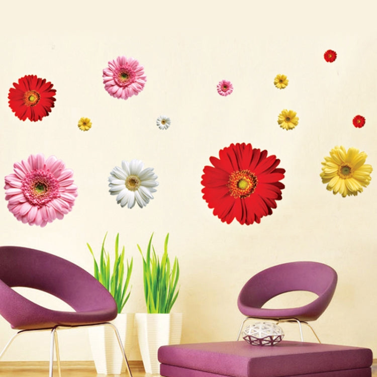 DIY Fashion Self Adhesive PVC Removable Wall Stickers / House Interior Decoration Pictures -- Daisy, Size: 70cm x 50cm