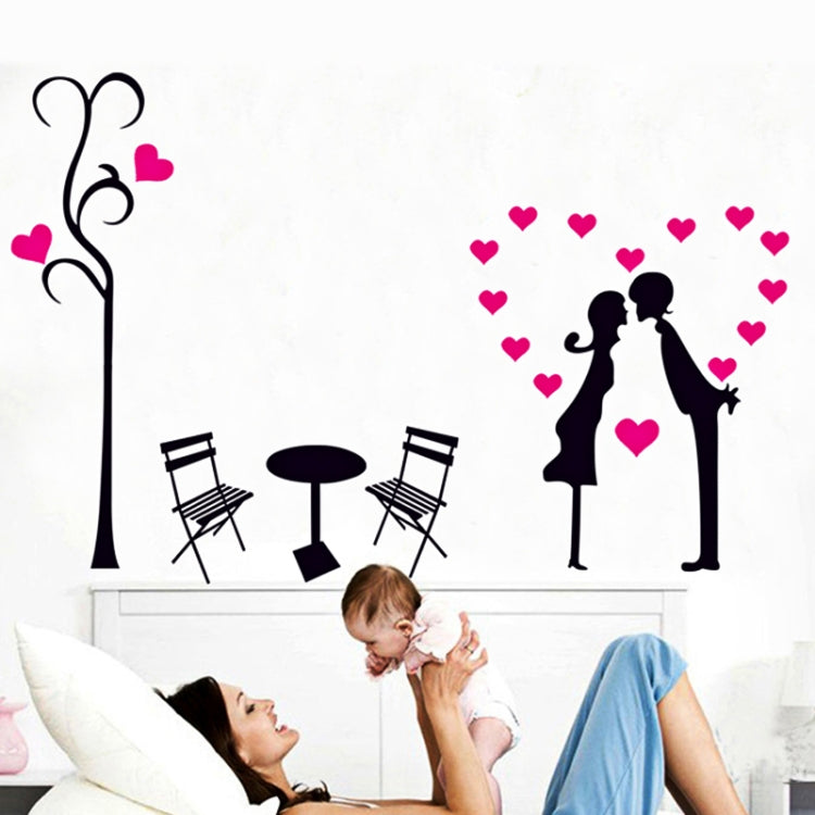 DIY Fashion Self Adhesive PVC Removable Wall Stickers / House Interior Decoration Pictures -- Lover, Size: 70cm x 50cm