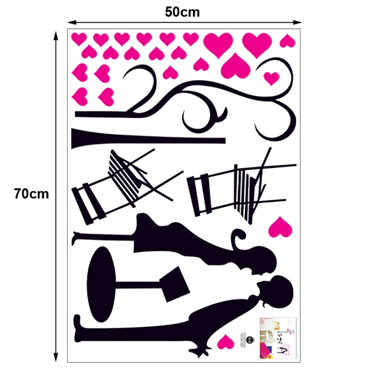 DIY Fashion Self Adhesive PVC Removable Wall Stickers / House Interior Decoration Pictures -- Lover, Size: 70cm x 50cm