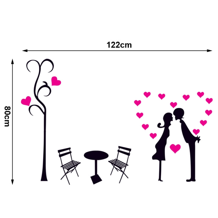 DIY Fashion Self Adhesive PVC Removable Wall Stickers / House Interior Decoration Pictures -- Lover, Size: 70cm x 50cm