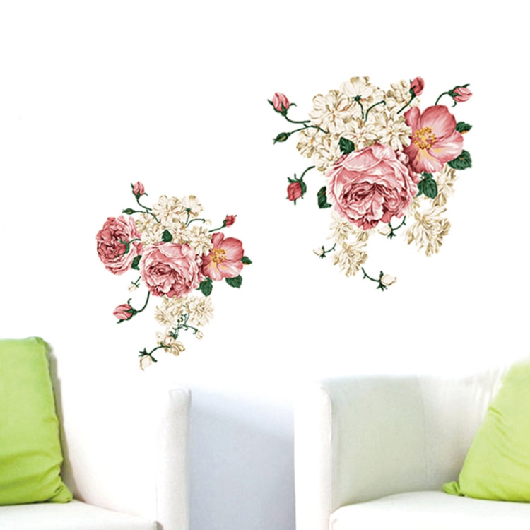 DIY Fashion Self Adhesive PVC Removable Wall Stickers / House Interior Decoration Pictures -- Peony, Size: 70cm x 50cm