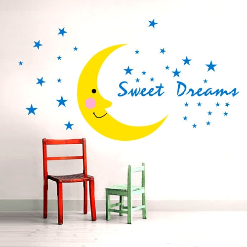 DIY Fashion Self Adhesive PVC Removable Wall Stickers / House Interior Decoration Pictures -- Star Moonlight, Size: 70cm x 50cm