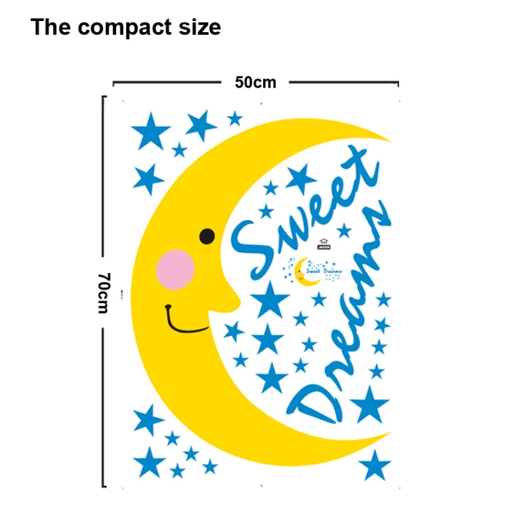 DIY Fashion Self Adhesive PVC Removable Wall Stickers / House Interior Decoration Pictures -- Star Moonlight, Size: 70cm x 50cm