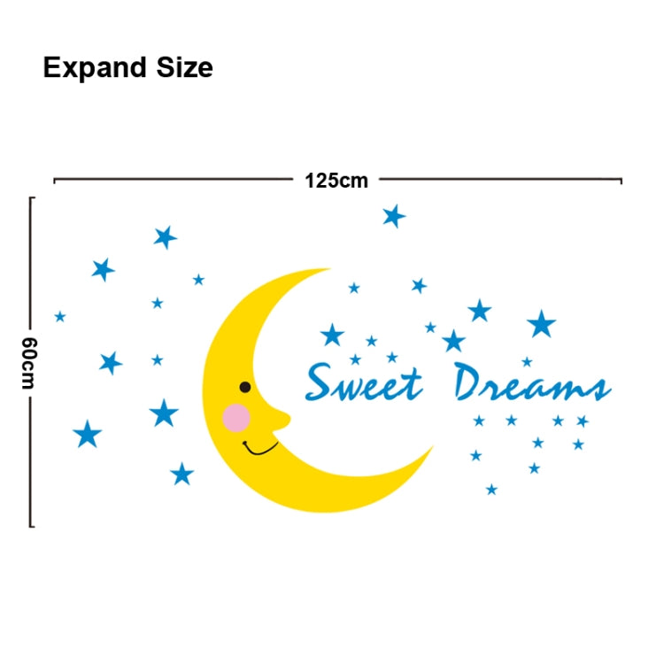 DIY Fashion Self Adhesive PVC Removable Wall Stickers / House Interior Decoration Pictures -- Star Moonlight, Size: 70cm x 50cm