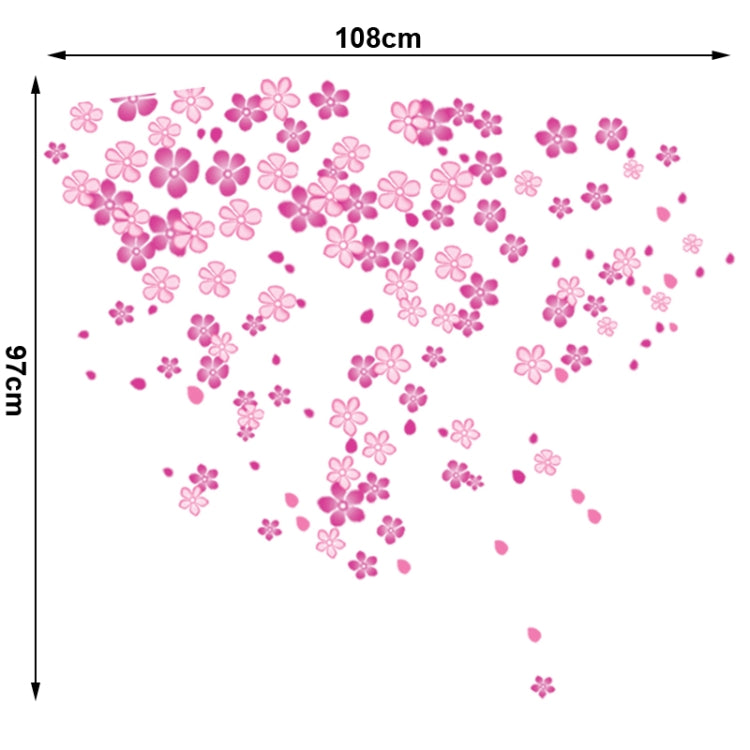 DIY Fashion Self Adhesive PVC Removable Wall Stickers / House Interior Decoration Pictures -- Flower, Size: 70cm x 50cm