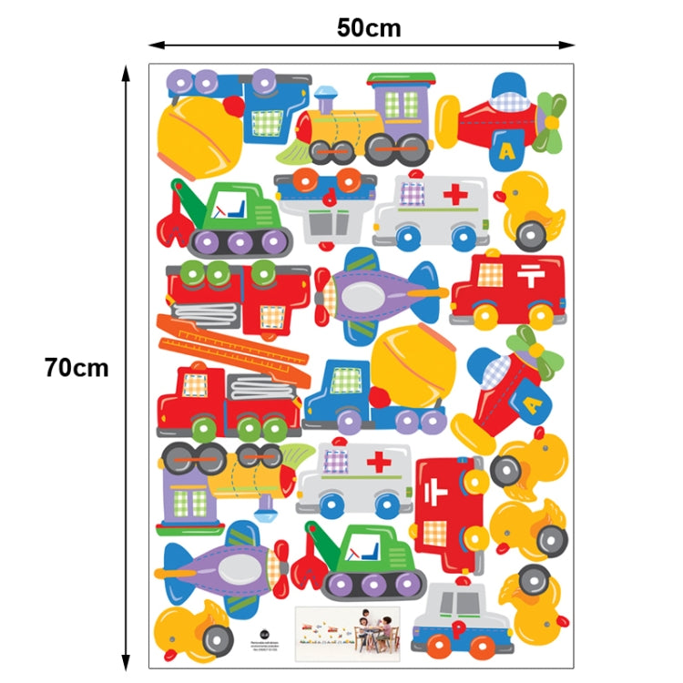 DIY Fashion Self Adhesive PVC Removable Wall Stickers / House Interior Decoration Pictures -- Cartoon Transportation, Size: 70cm x 50cm