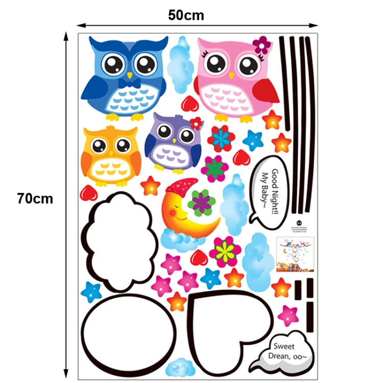 DIY Fashion Self Adhesive PVC Removable Wall Stickers / House Interior Decoration Pictures -- Goodnight Owl, Size: 70cm x 50cm