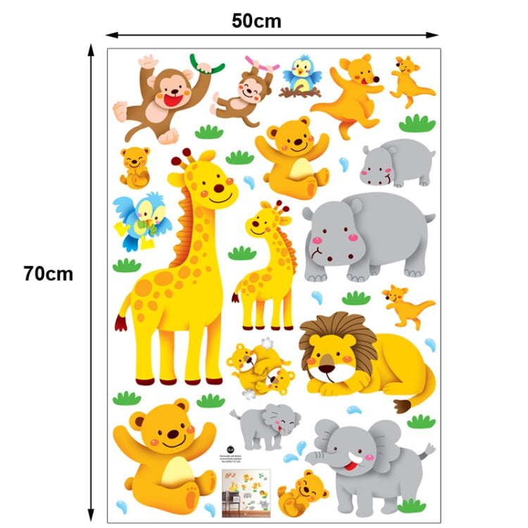 DIY Fashion Self Adhesive PVC Removable Wall Stickers / House Interior Decoration Pictures -- Cartoon Animal, Size: 70cm x 50cm