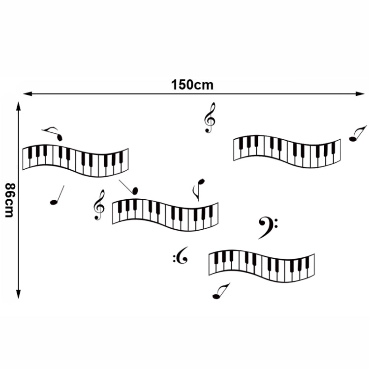 DIY Fashion Self Adhesive PVC Removable Wall Stickers / House Interior Decoration Pictures -- Music, Size: 70cm x 50cm