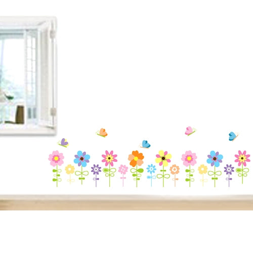 DIY Fashion Self Adhesive PVC Removable Wall Stickers / House Interior Decoration Pictures -- Flowers & Butterfly, Size : 70cm x 50cm