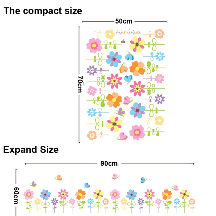 DIY Fashion Self Adhesive PVC Removable Wall Stickers / House Interior Decoration Pictures -- Flowers & Butterfly, Size : 70cm x 50cm