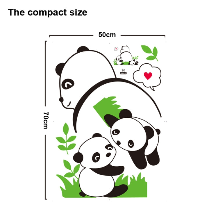 DIY Fashion Self Adhesive PVC Removable Wall Stickers / House Interior Decoration Pictures -- Panda Family, Size: 70cm x 50cm