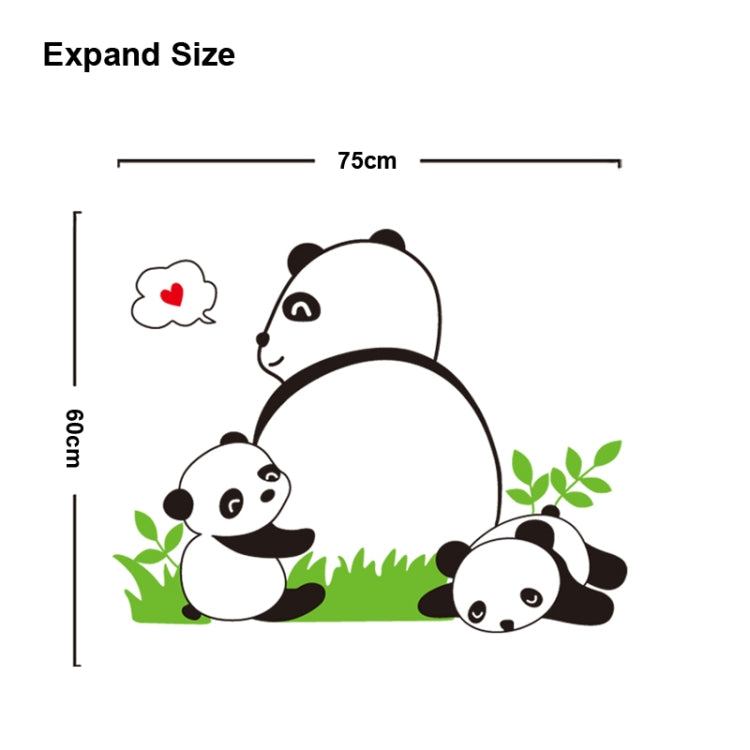 DIY Fashion Self Adhesive PVC Removable Wall Stickers / House Interior Decoration Pictures -- Panda Family, Size: 70cm x 50cm