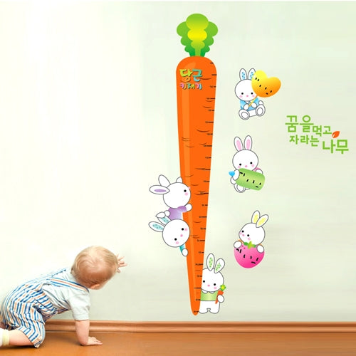 DIY Fashion Self Adhesive PVC Removable Wall Stickers / House Interior Decoration Pictures -- Carrot & Bunny, Size: 70cm x 50cm