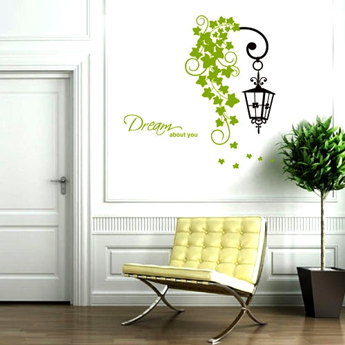 DIY Fashion Self Adhesive PVC Removable Wall Stickers / House Interior Decoration Pictures -- Flower Vine under Streetlights, Size: 70cm x 50cm