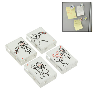 Mind Acts Upon Mind Style Magnet Fridge Magnet Sticker / Magnetic Hold Home Deco (4 Pcs in One Packing, The Price is for 4 Pcs)