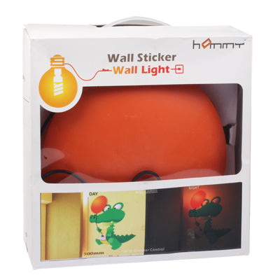 DIY Paper Wall Lamp Cartoon Energy Saving Light, Cartoon Dinosaur Style Novelty Good Gift(Orange)