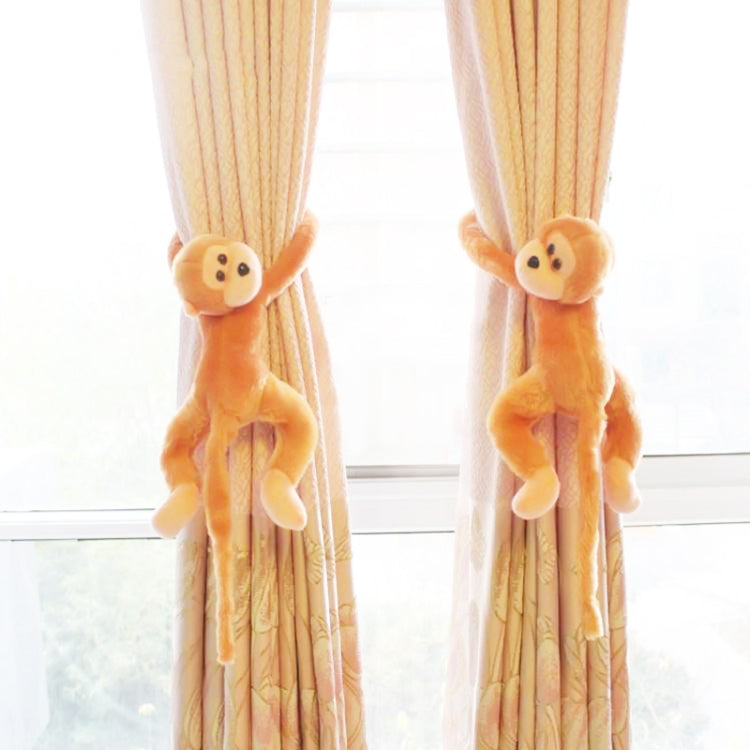 Pair of Super Lovely Cartoon Hanuman Design Curtain Buckles Tiebacks Binds Household Decorator(Orange)