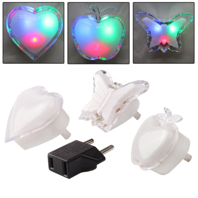 Mini LED Light Activated LED Light Night Lamp (3pcs in One Packaging, The Price is for 3pcs)(White)