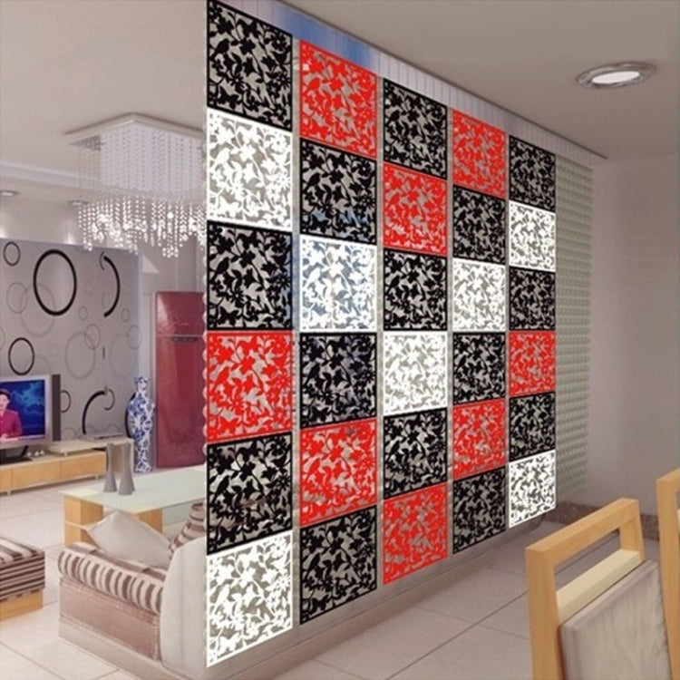 Creative PVC Hollow Pattern Wall Hanging Screen Window Door Decoration of Living Room, 4pcs in one packaging, the price is for 4pcs(White)