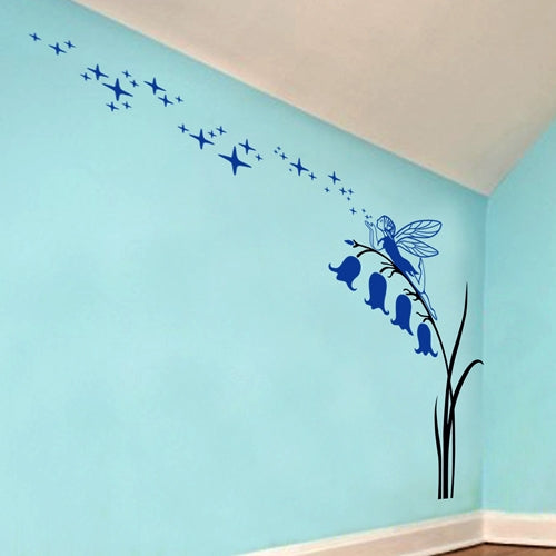 DIY Fashion Self Adhesive PVC Removable Wall Stickers / House Interior Decoration Pictures -- Daffodil & Angel Girl, Size: 70cm x 50cm