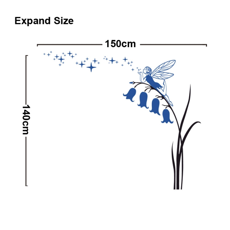 DIY Fashion Self Adhesive PVC Removable Wall Stickers / House Interior Decoration Pictures -- Daffodil & Angel Girl, Size: 70cm x 50cm