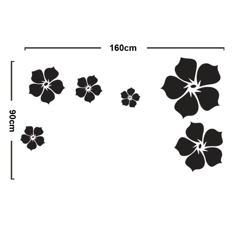 DIY Fashion Self Adhesive PVC Removable Wall Stickers / House Interior Decoration Pictures --Flower, Size: 90cm x 60cm