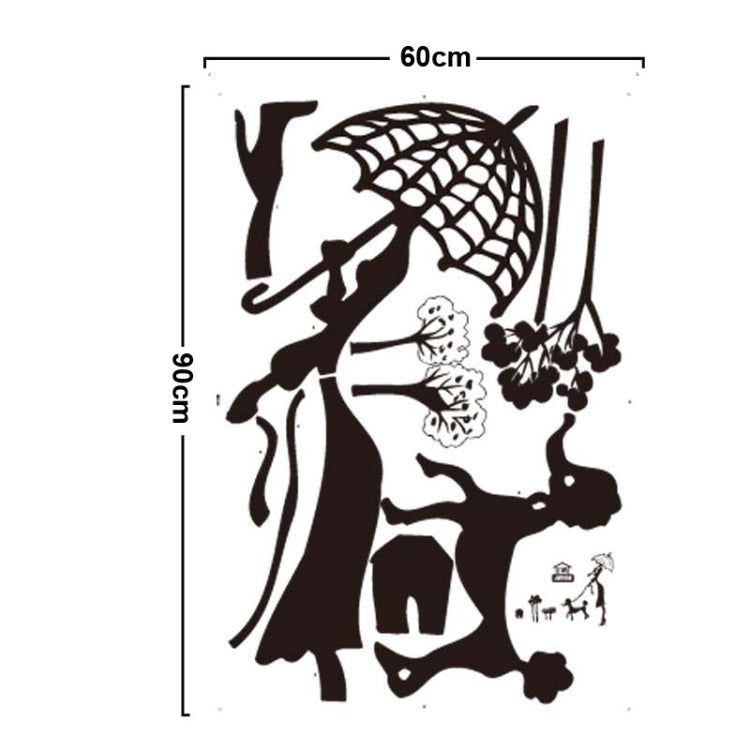 DIY Fashion Self Adhesive PVC Removable Wall Stickers / House Interior Decoration Pictures -- Pretty Girl, Size: 90cm x 60cm