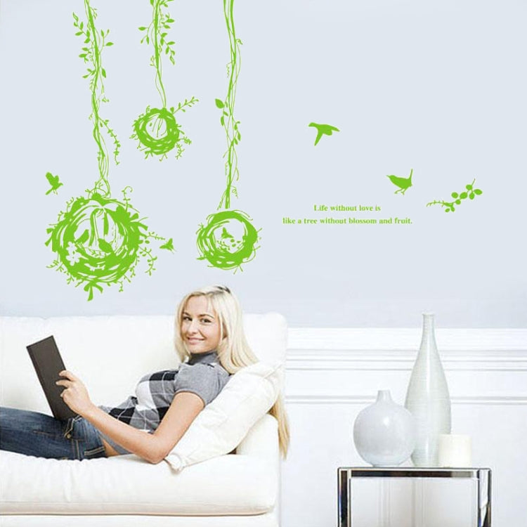 DIY Fashion Self Adhesive PVC Removable Wall Stickers / House Interior Decoration Pictures -- Bird Nest, Size: 90cm x 60cm