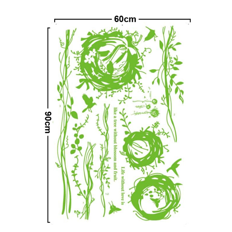 DIY Fashion Self Adhesive PVC Removable Wall Stickers / House Interior Decoration Pictures -- Bird Nest, Size: 90cm x 60cm