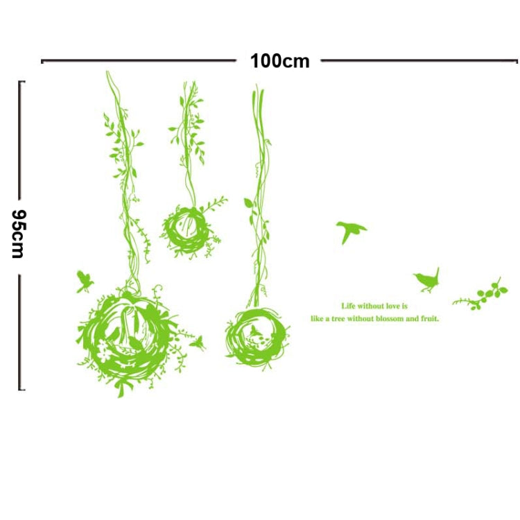 DIY Fashion Self Adhesive PVC Removable Wall Stickers / House Interior Decoration Pictures -- Bird Nest, Size: 90cm x 60cm