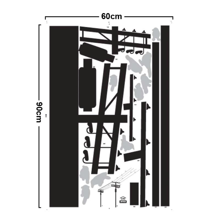 DIY Fashion Self Adhesive PVC Removable Wall Stickers / House Interior Decoration Pictures -- Mast, Size: 90cm x 60cm